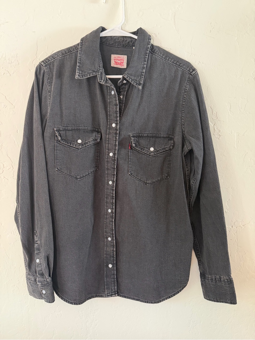 Levi's Dark Gray Denim Button-Down Shirt